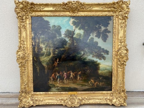 Tableau les bacchanales - Peinture Flamande attribuée à l'artiste Gérard de Lairesse (1640-1711) - Tableaux et dessins Style Louis XIV