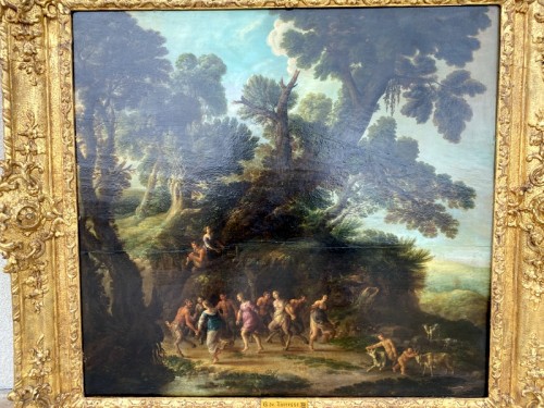 Tableaux et dessins Tableaux XVIIe siècle - Tableau les bacchanales - Peinture Flamande attribuée à l'artiste Gérard de Lairesse (1640-1711)