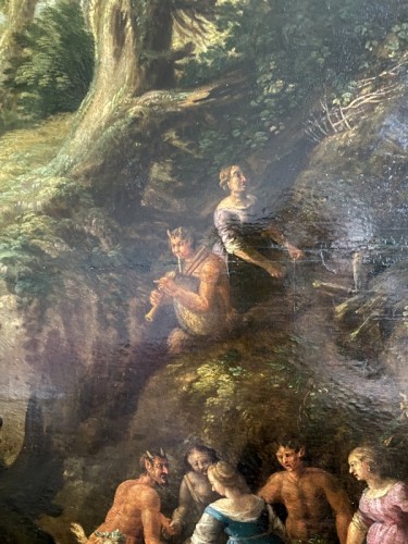 XVIIe siècle - Les bacchanales - Peinture Flamande attribuée à l'artiste Gérard de Lairesse (1640-1711)