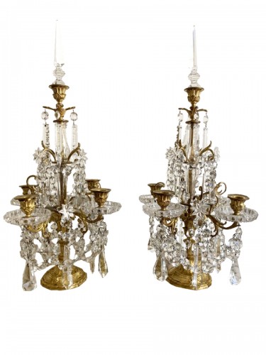 Paire de girandoles en cristal de Baccarat