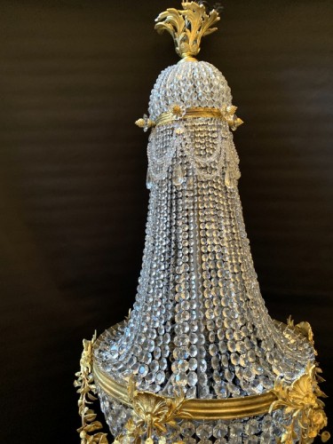 Lustre montgolfière Napoléon III - Jullion Antiquités