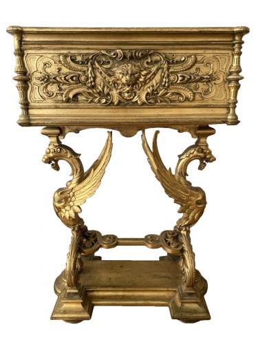 Napoleon III planter in gilded wood