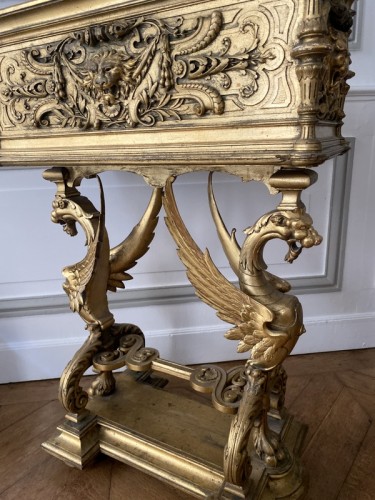 Napoleon III planter in gilded wood - Napoléon III