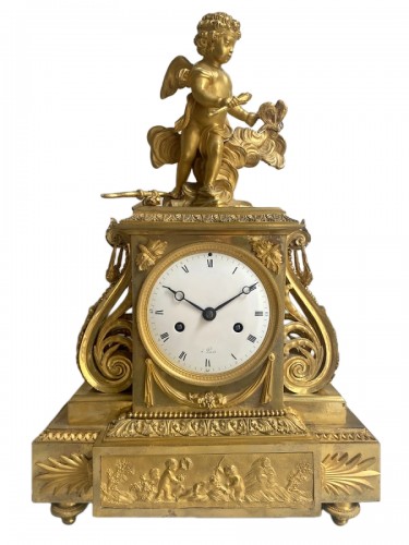 A gilt bronze Directoire clock