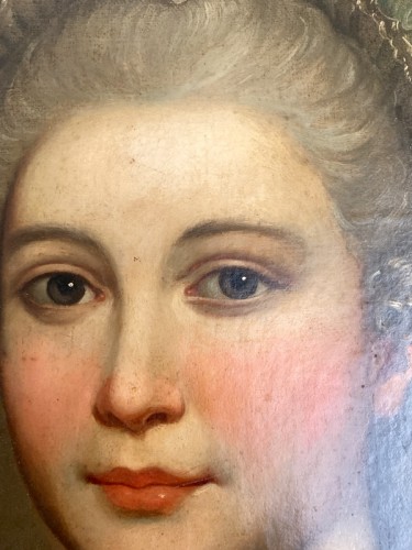 Portrait en médaillon d'une dame de qualité - Jullion Antiquités