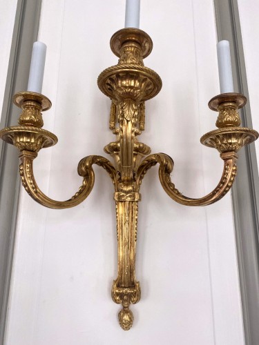 Luminaires Appliques - Paire d'appliques en bronze doré finXIXe