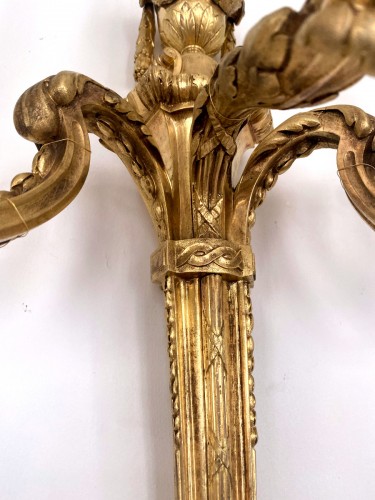 Paire d'appliques en bronze doré finXIXe - Napoléon III