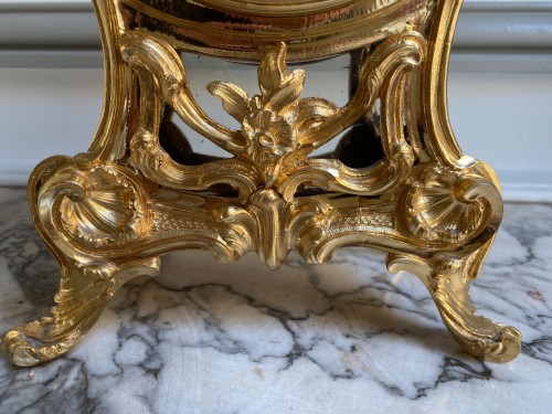 Louis XV - Cartel Louis XV en bronze doré
