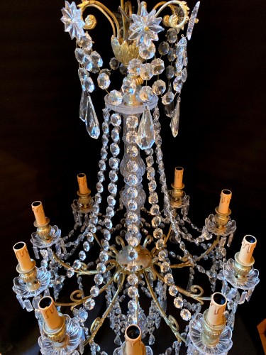 Antiquités - Lustre en cristal de Baccarat