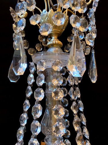 Antiquités - Lustre en cristal de Baccarat