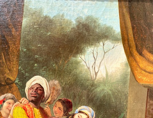 Antiquités - Harem, Peinture orientaliste - Abbati Vincenzo (1803-1866)