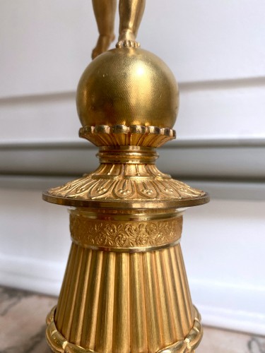 Empire - Paire de candélabres Empire en bronze doré