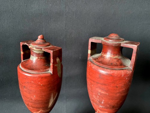 Louis XVI - Paire de vases néoclassique en marbre