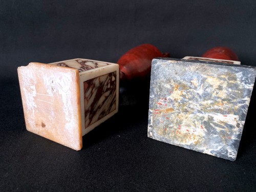 Antiquités - Paire de vases néoclassique en marbre
