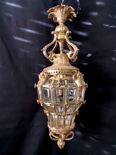Lanterne en bronze doré fin 19e - Luminaires Style Napoléon III