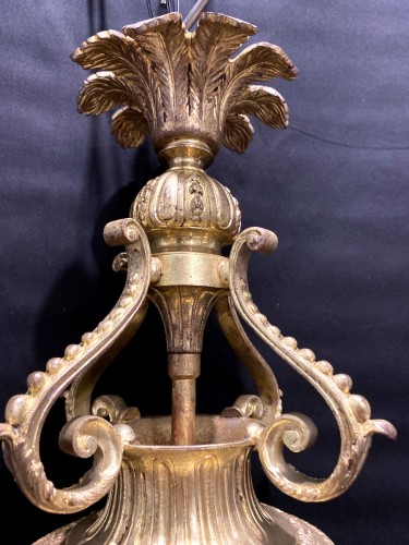 XIXe siècle - Lanterne en bronze doré fin 19e