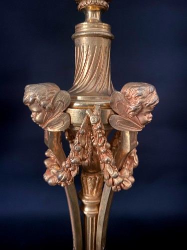 XIXe siècle - Paire de flambeaux modèle de Martincourt