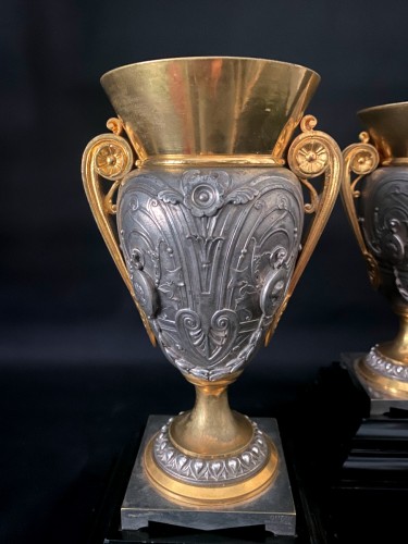 Paire de vases signés Léopold Oudry - Jullion Antiquités