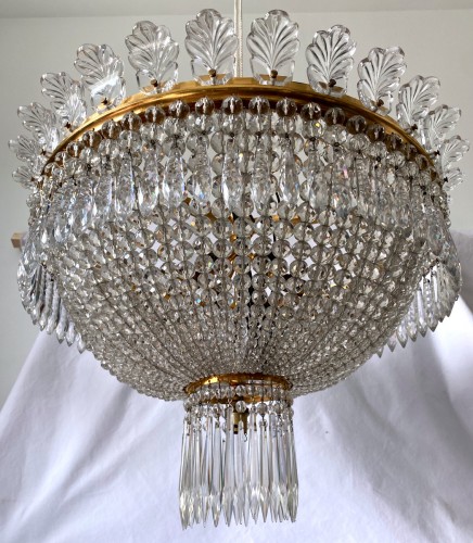 Baccarat - Lustre couronne en cristal - Jullion Antiquités