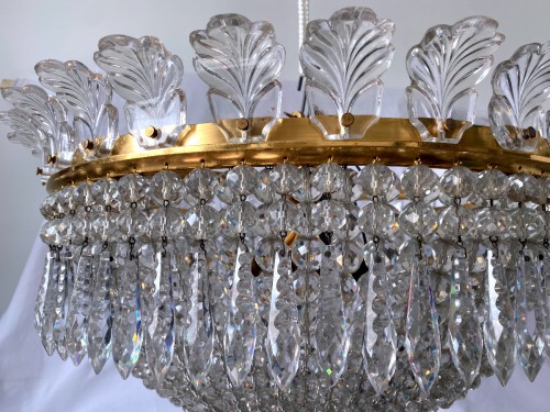 Napoléon III - Baccarat - Lustre couronne en cristal