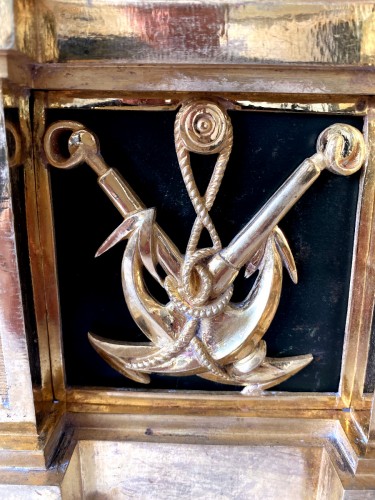 19th century - Paire de feux of Empire period with marine attributes