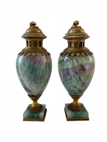 Bougeoirs en forme de vases signés Giuseppe Valadier (1762-1839)