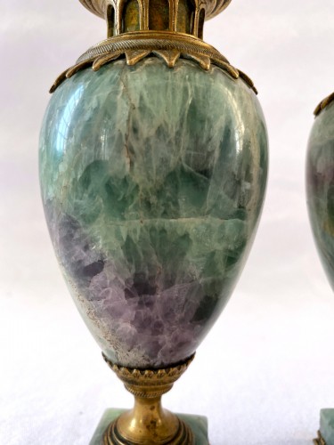 Directoire - Bougeoirs en forme de vases signés Giuseppe Valadier (1762-1839)