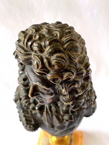 Buste en bronze du marécharal Nicolas de Catinat - Louis XIV