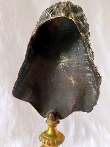 Antiquités - Buste en bronze du marécharal Nicolas de Catinat