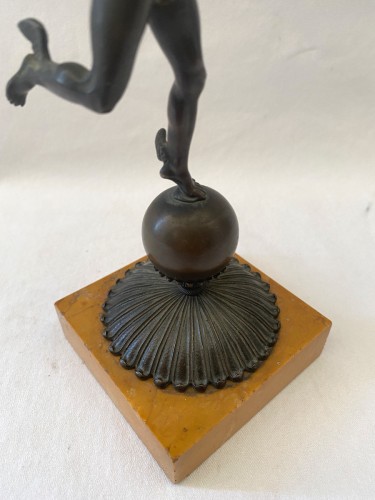 Antiquités - Bougeoir Hermes en bronze