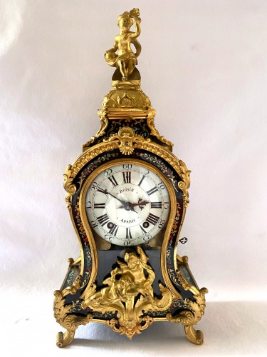 Cartel en marqueterie boulle dites aux cinq couleurs - Horlogerie Style Louis XV