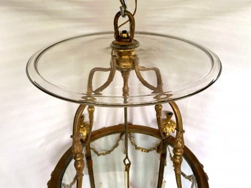 Grande lanterne en bronze doré, fin 19e - Jullion Antiquités