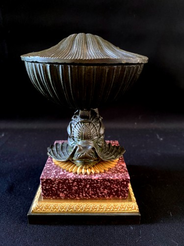Decorative Objects  - Empire inkwell with dolphin