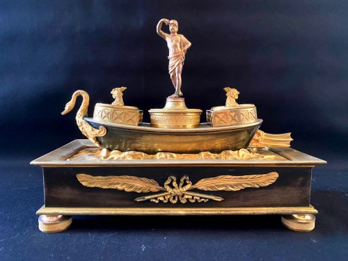 Decorative Objects  - Empire inkwell in Roman ship
