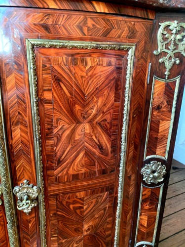 Corner cabinet in marquetry of exotic wood - 
