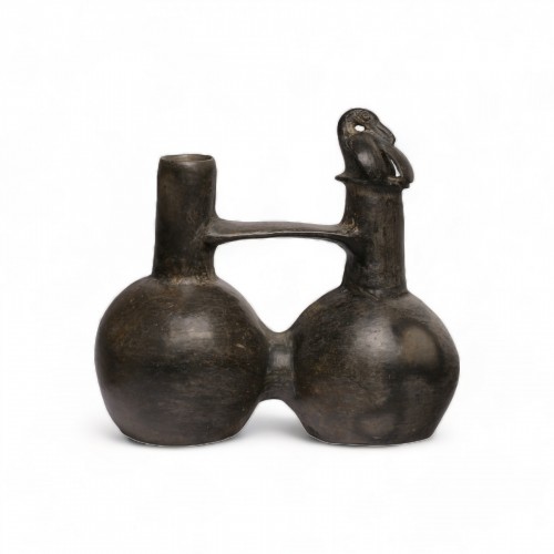 XIe au XVe siècle - Vase siffleur précolombien. Chimú. XIe - XVe siècle ap. J.-C.