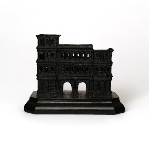 XIXe siècle - Modèle en fonte de la Porta Nigra de Trèves, Souvenir du Grand Tour