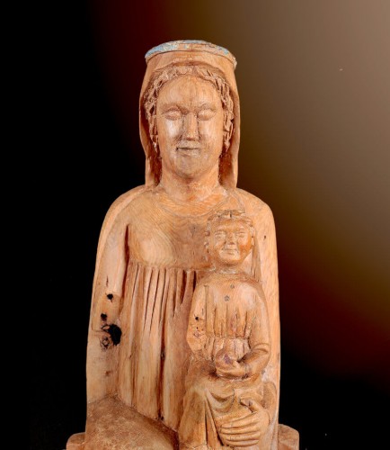 Sculpture  - Late romanesque madonna  “Sedes Sapientiae”