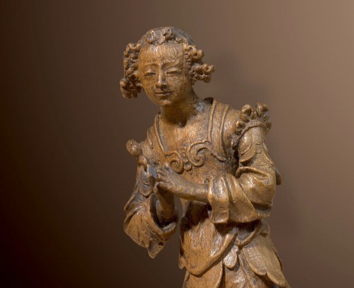 Sculpture Sculpture en Bois - Paire d'anges volants vers 1500 