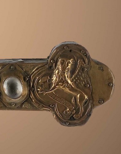 Art sacré, objets religieux  - Croix de présentation, Allemagne du Sud ou Italie du Nord vers 1500