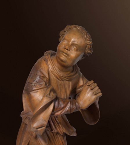 Sculpture Sculpture en Bois - Magistrale sculpture d'un Ange vers 1500/20