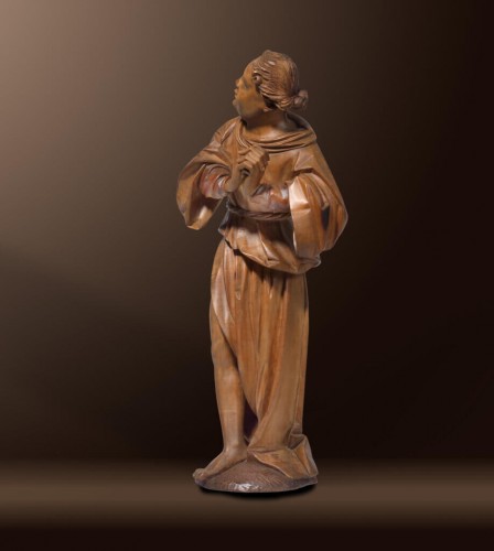 XIe au XVe siècle - Magistrale sculpture d'un Ange vers 1500/20
