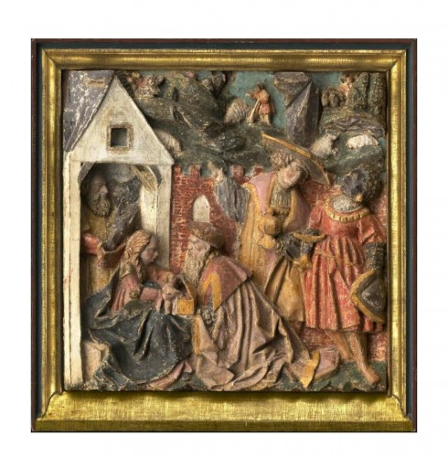 Large gothic relief  “Adoration of the Three Kings