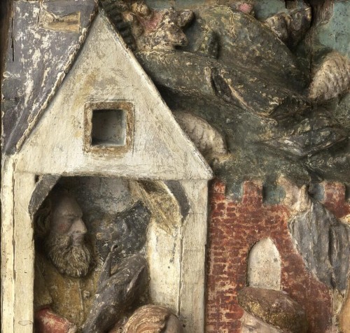 Art sacré, objets religieux  - Adoration des Rois Mages, Grand relief gothic