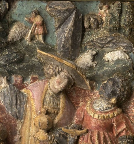 Large gothic relief  “Adoration of the Three Kings - 