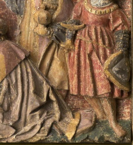 11th to 15th century - Large gothic relief  “Adoration of the Three Kings