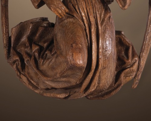 Angel with lute, Flander circa 1500 - Sculpture Style 