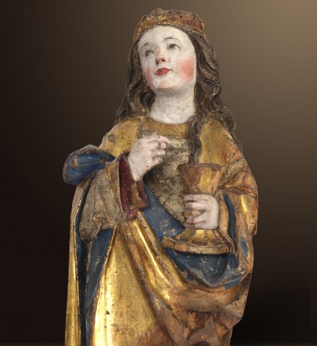 Sculpture  - Saint Barbara, Swabian circa 1510/15