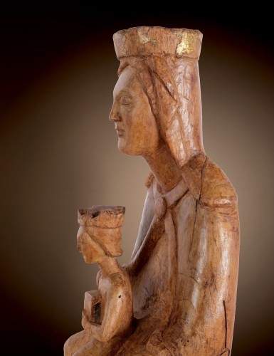 La Vierge trônante – Sedes Sapientiae, Seconde moitié du XIIe siècle - Sculpture Style 