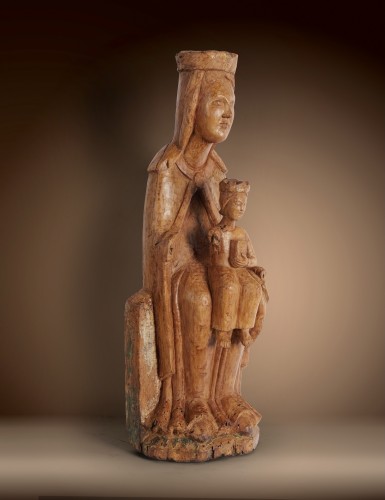 Sculpture Sculpture en Bois - La Vierge trônante – Sedes Sapientiae, Seconde moitié du XIIe siècle